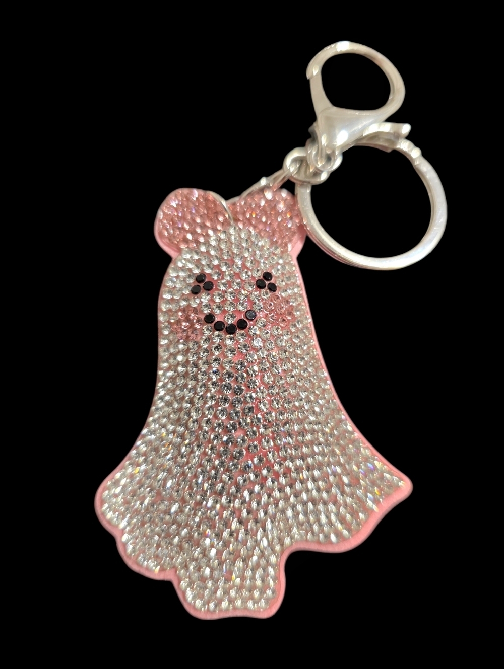 Sparkling Pink Ghost Keychain